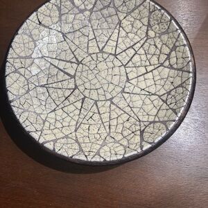 Worx of Africa Ostrich Egg Elegant Mosaic Pattern Plate